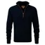Schoffel Cotton Cashmere Cable 1/4 Zip Jumper in Navy